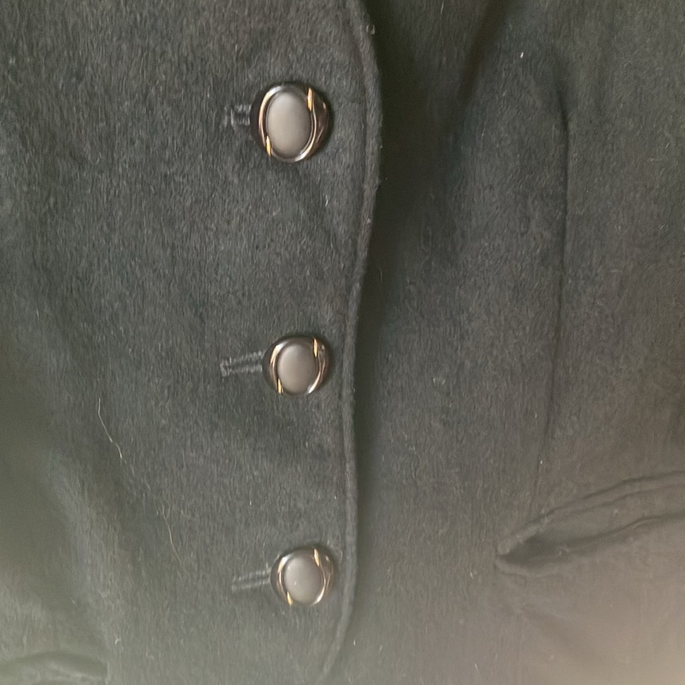 Pendleton Made In Usa 100% Wool Black Cropped Vin… - image 2